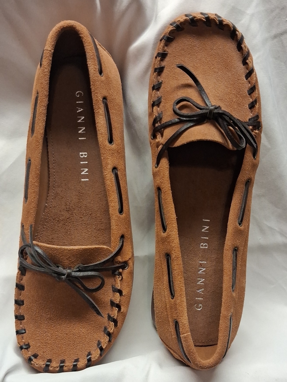 Gianni Bini Tan Suede Moccasin Slip-On Loafers